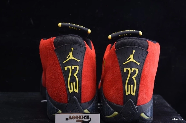 Reps TBkick Air 654459-670 Red Challenge Jordan 14 Retro 0709
